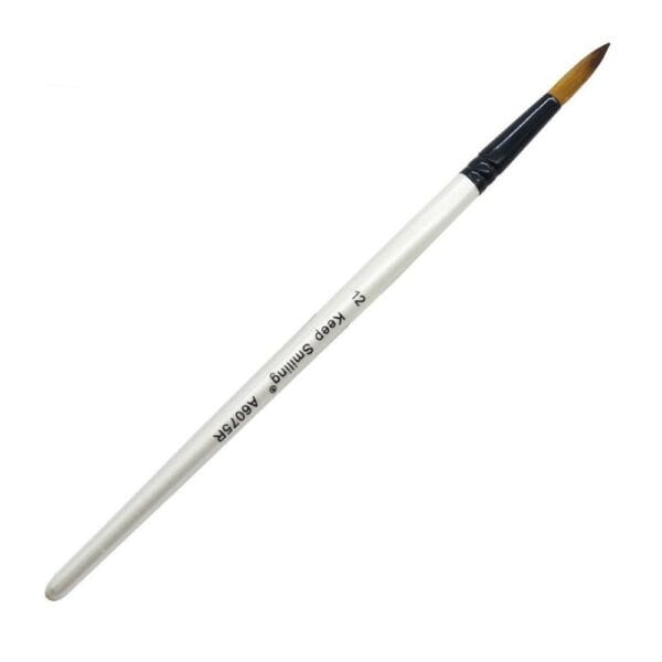 Round White Brush Set