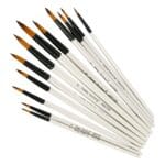Round White Brush Set