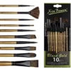 Black gold paint brushes