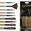 Black gold paint brushes